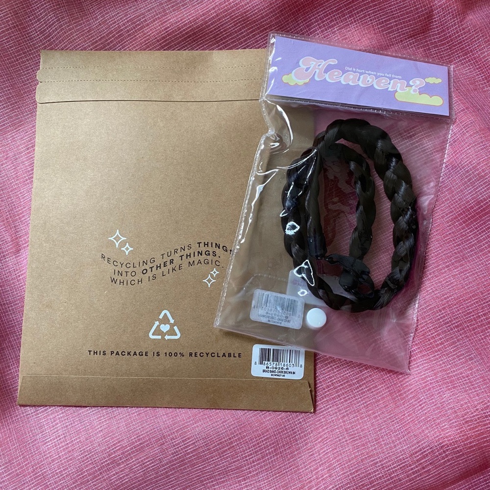 Insert Name Here Braid Band in Dark Brown